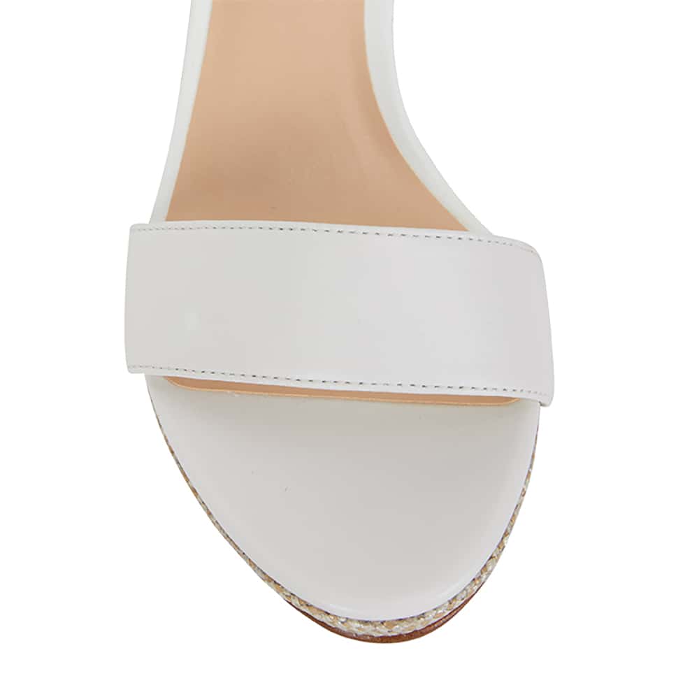 Claudia Heel in White Leather