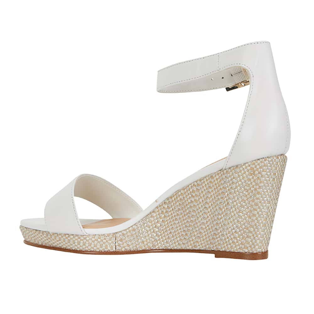 Claudia Heel in White Leather