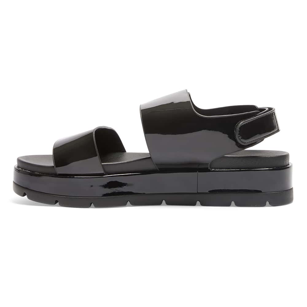 Felix Sandal in Black Patent