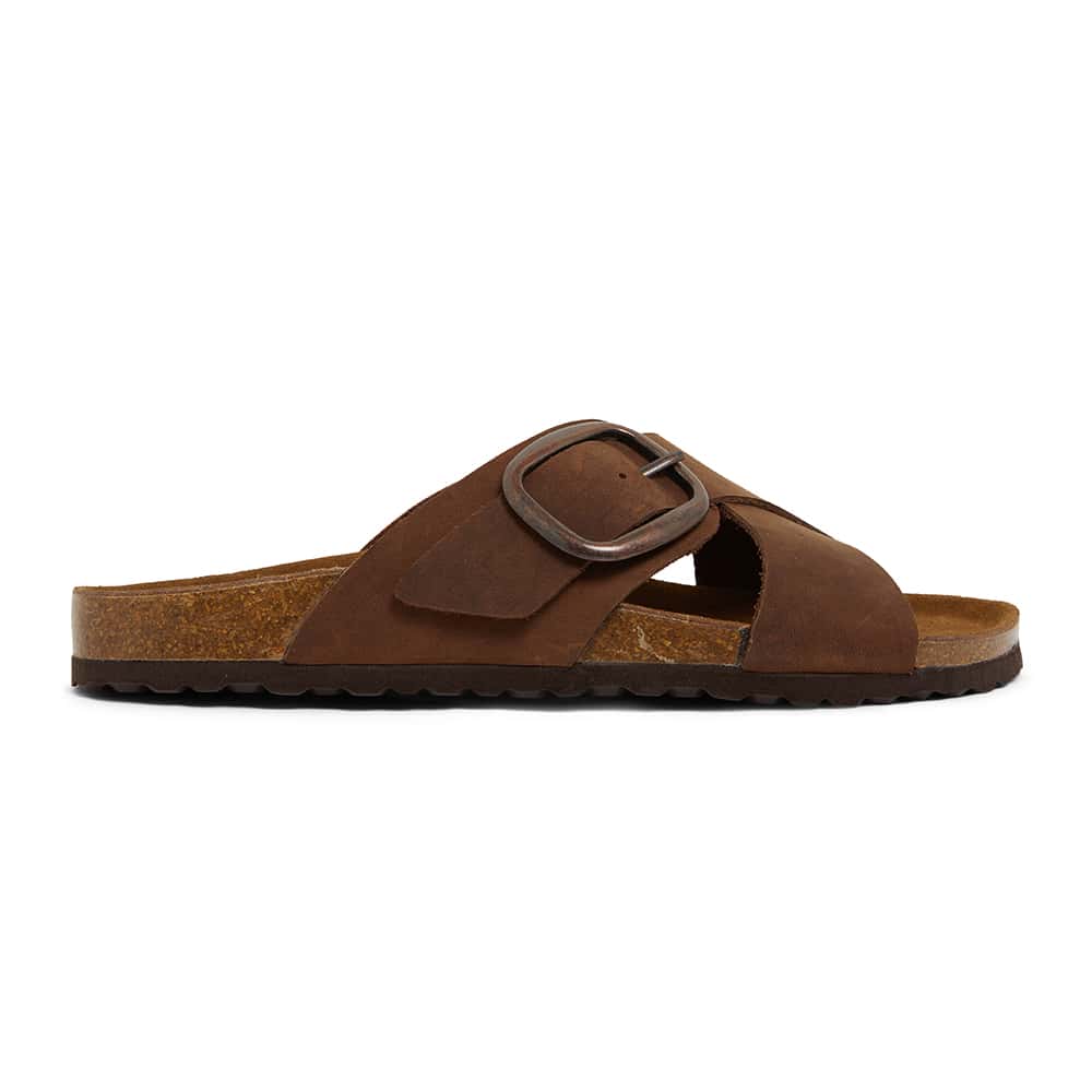 Fiji Slide in Brown Nubuck