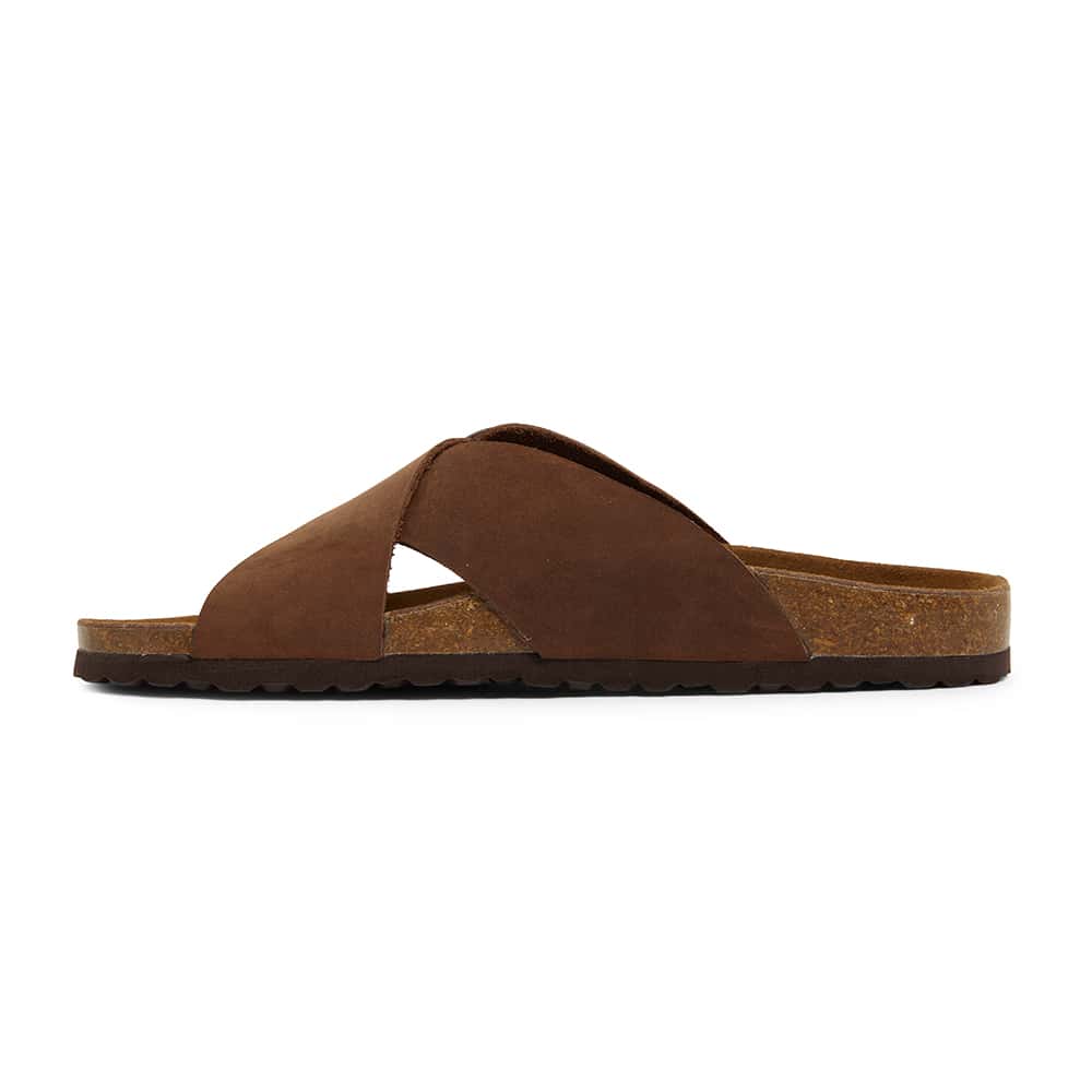 Fiji Slide in Brown Nubuck