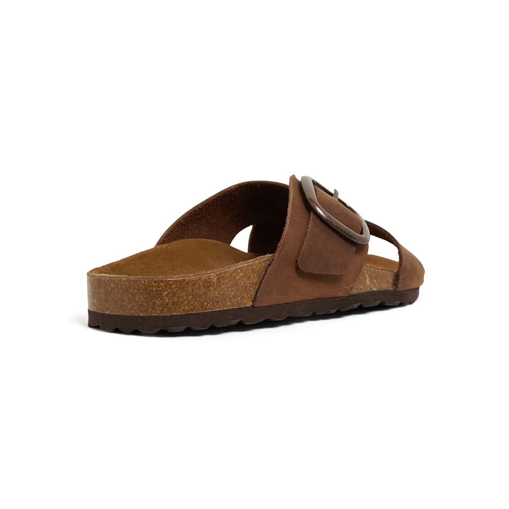 Fiji Slide in Brown Nubuck