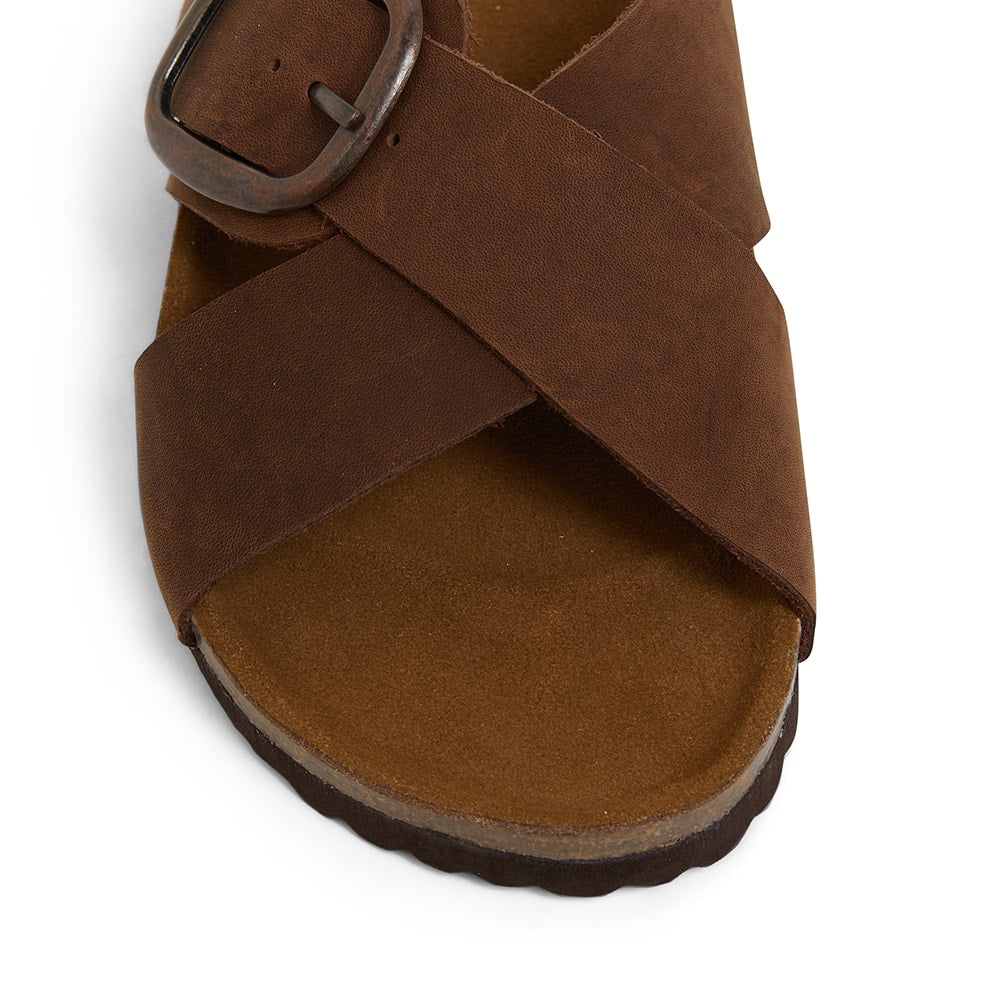 Fiji Slide in Brown Nubuck