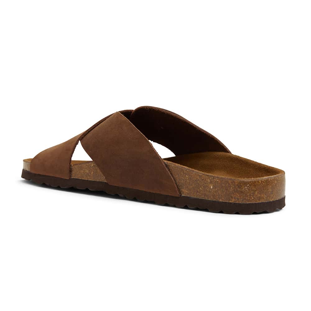 Fiji Slide in Brown Nubuck