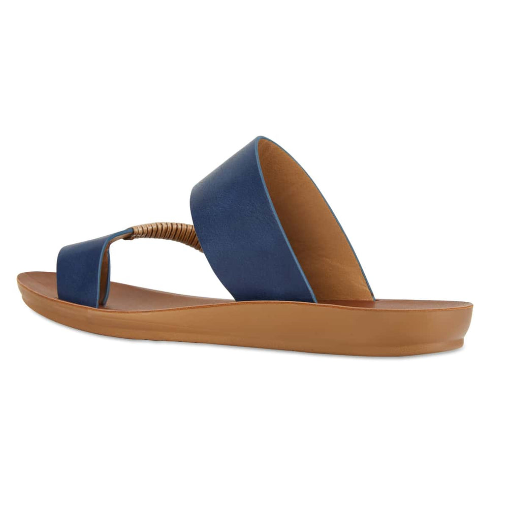 Gidget Sandal in Dark Blue Smooth Sandler Shoe HQ