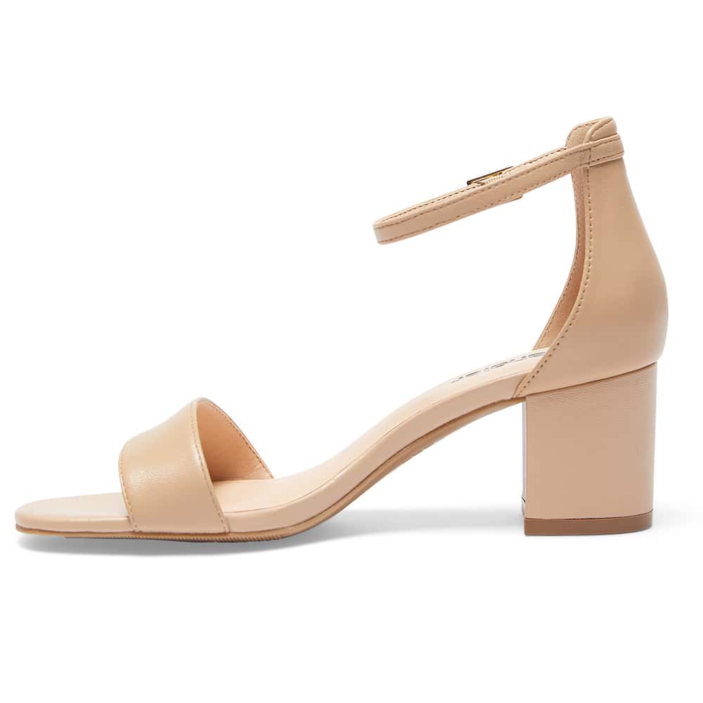 Harmony Heel in Nude Leather