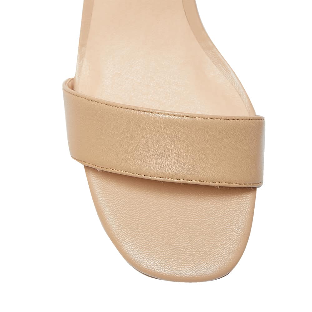 Harmony Heel in Nude Leather