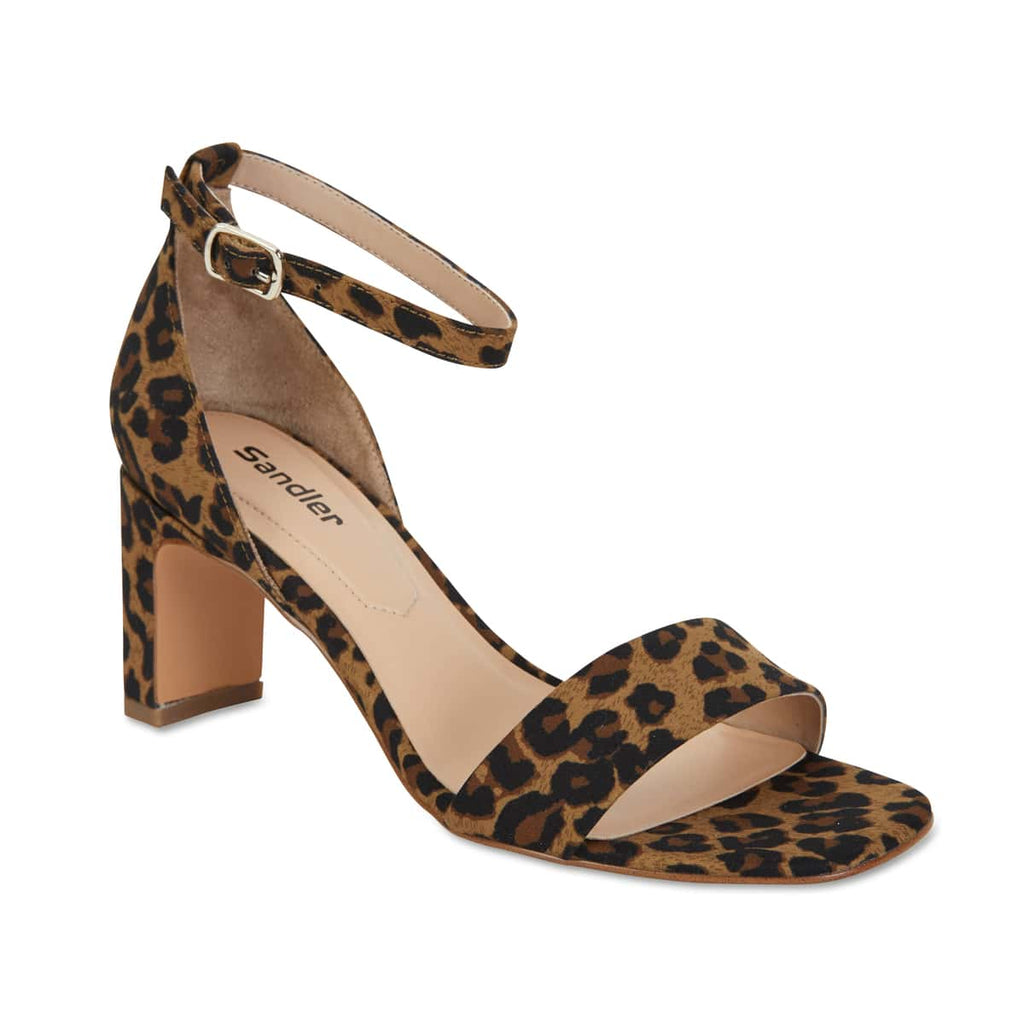 Harper Heel in Animal Fabric | Sandler | Shoe HQ