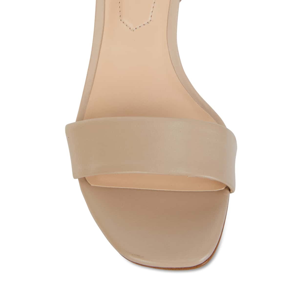 Harper Heel in Nude Leather