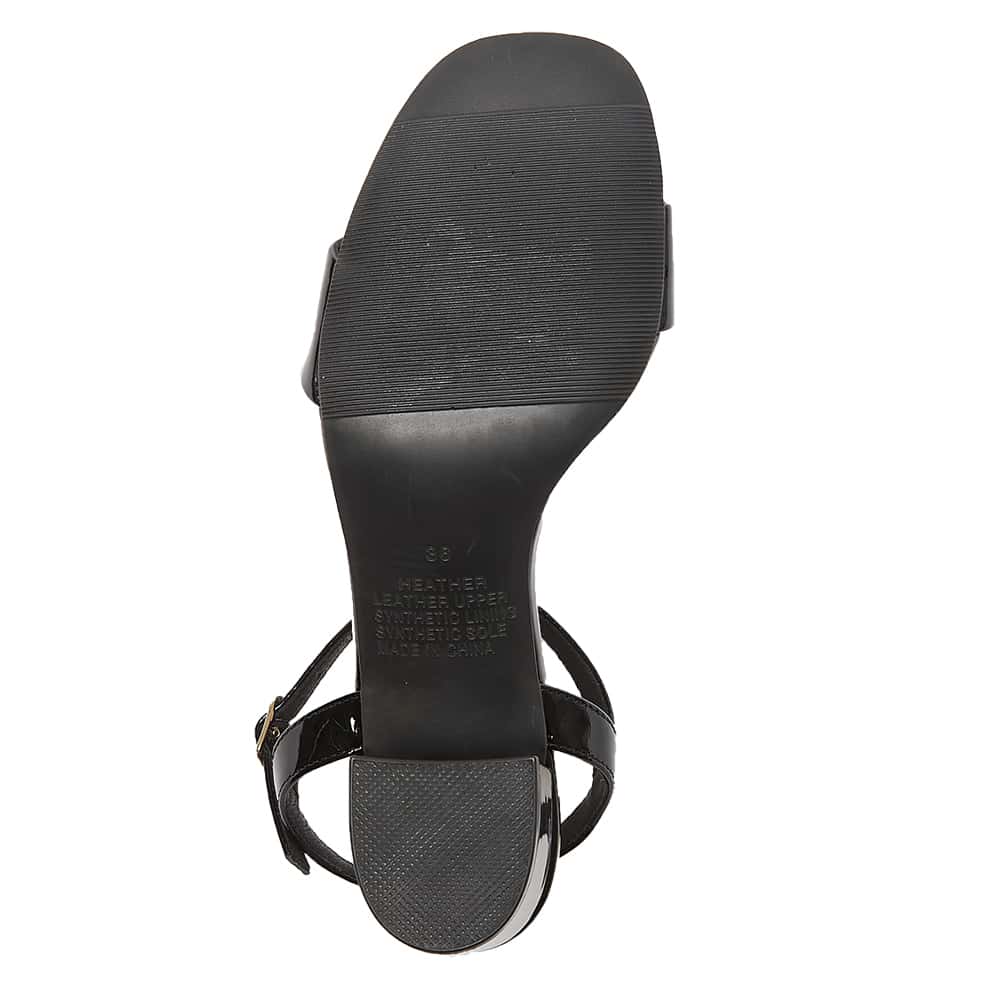 Heather Heel in Black Patent | Sandler | Shoe HQ