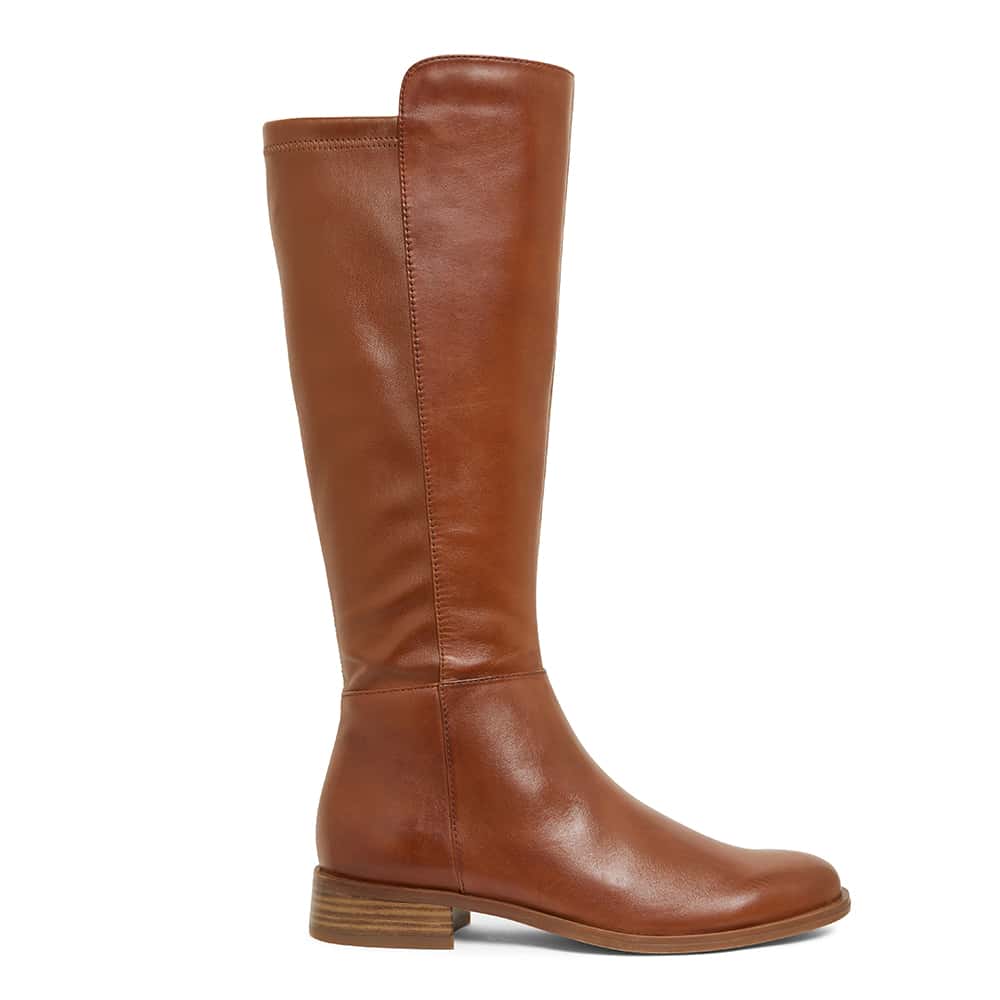 Jackpot Boot in Mid Brown Leather