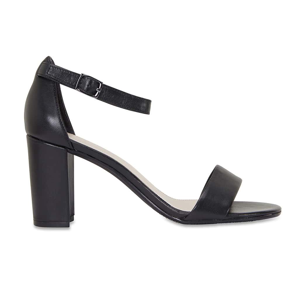 Jessica Heel in Black Leather | Sandler | Shoe HQ