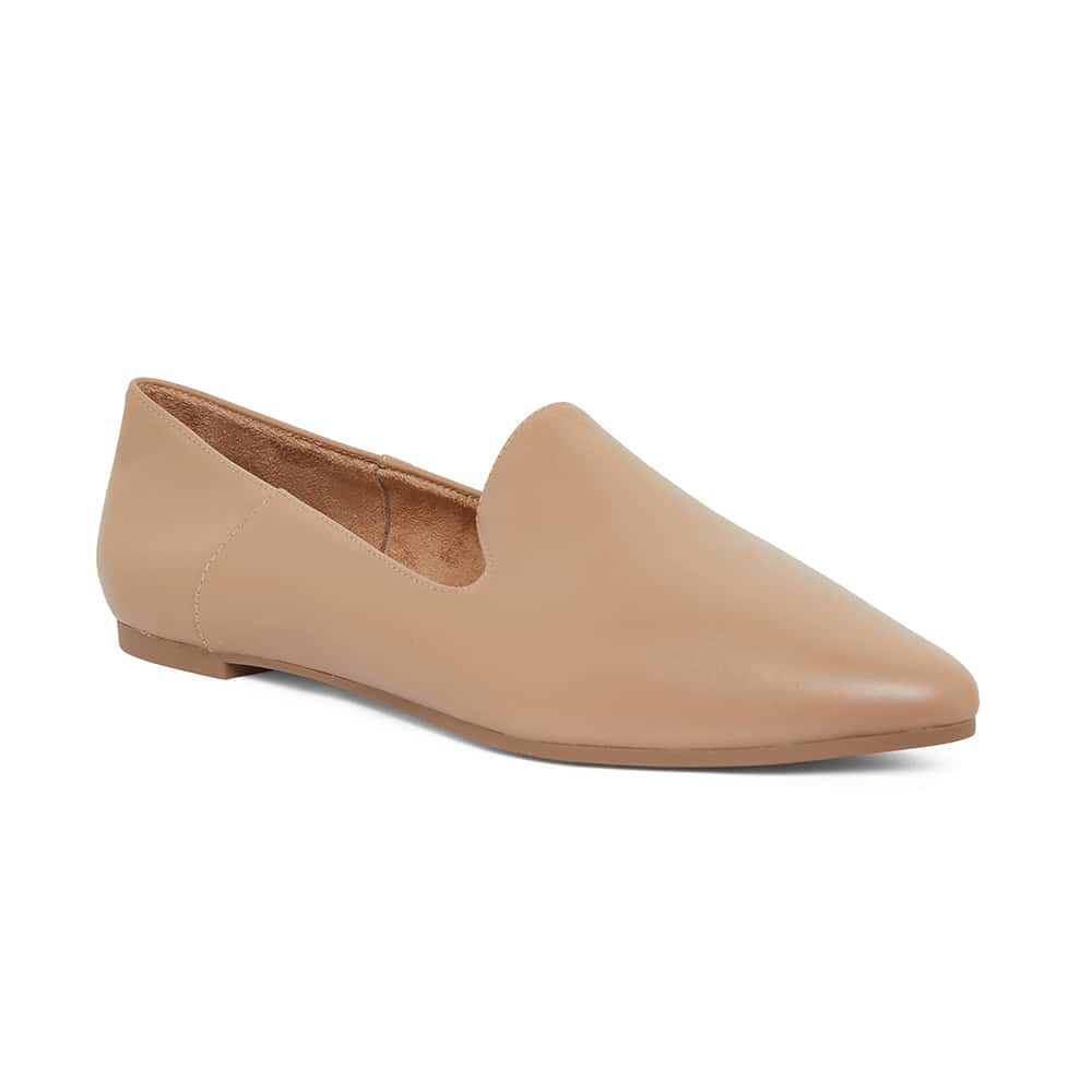 Liana Flat in Camel Leather | Sandler | Shoe HQ