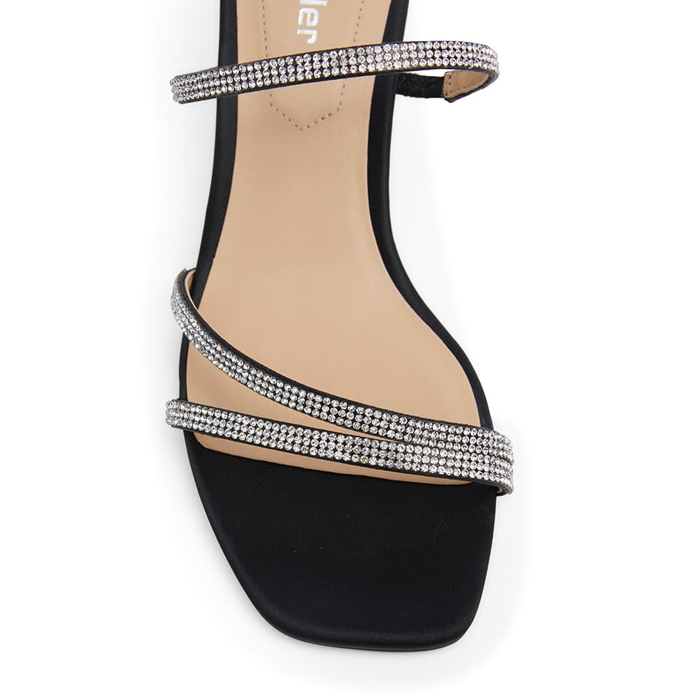 Marcy Heel in Black Sparkle