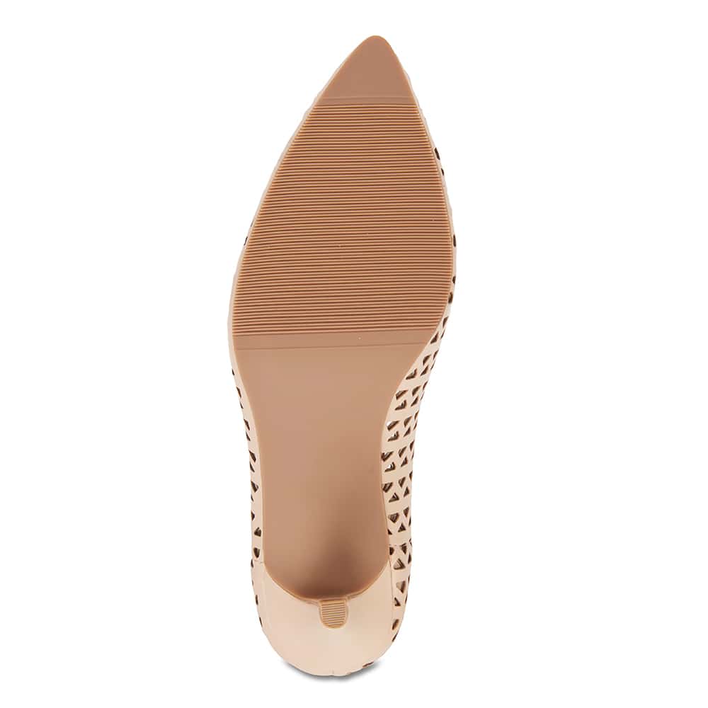 Melrose Heel in Nude Leather