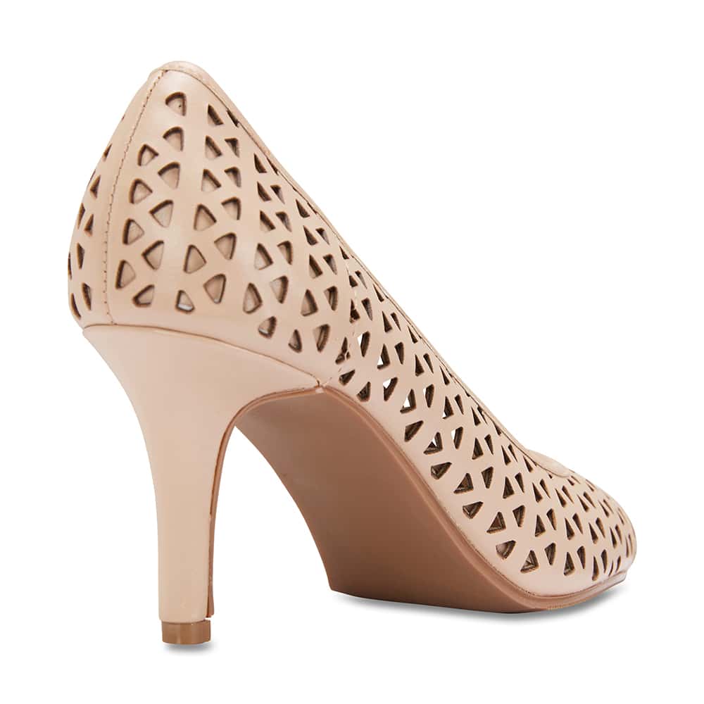 Melrose Heel in Nude Leather