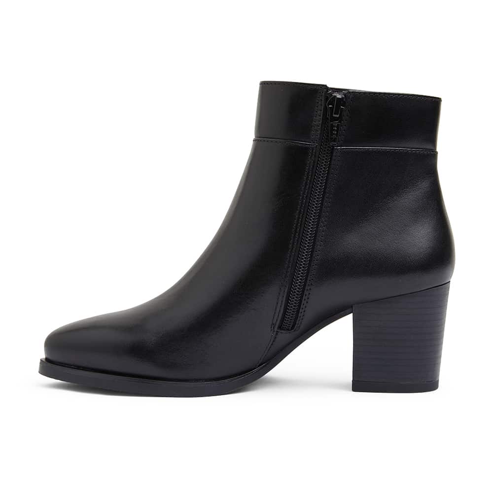 Newton Ankle Boot in Black Leather | Sandler | Shoe HQ