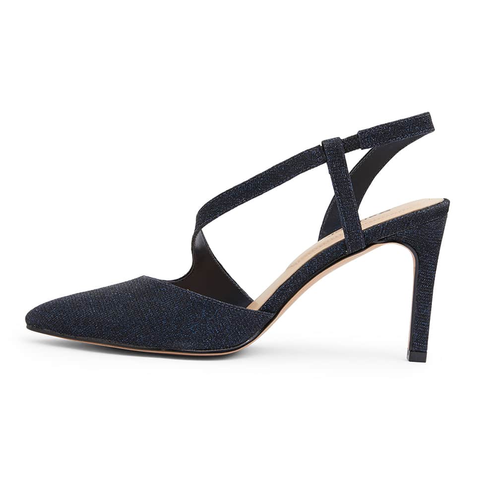 Sandler | Odessa Heel in Navy Sparkle