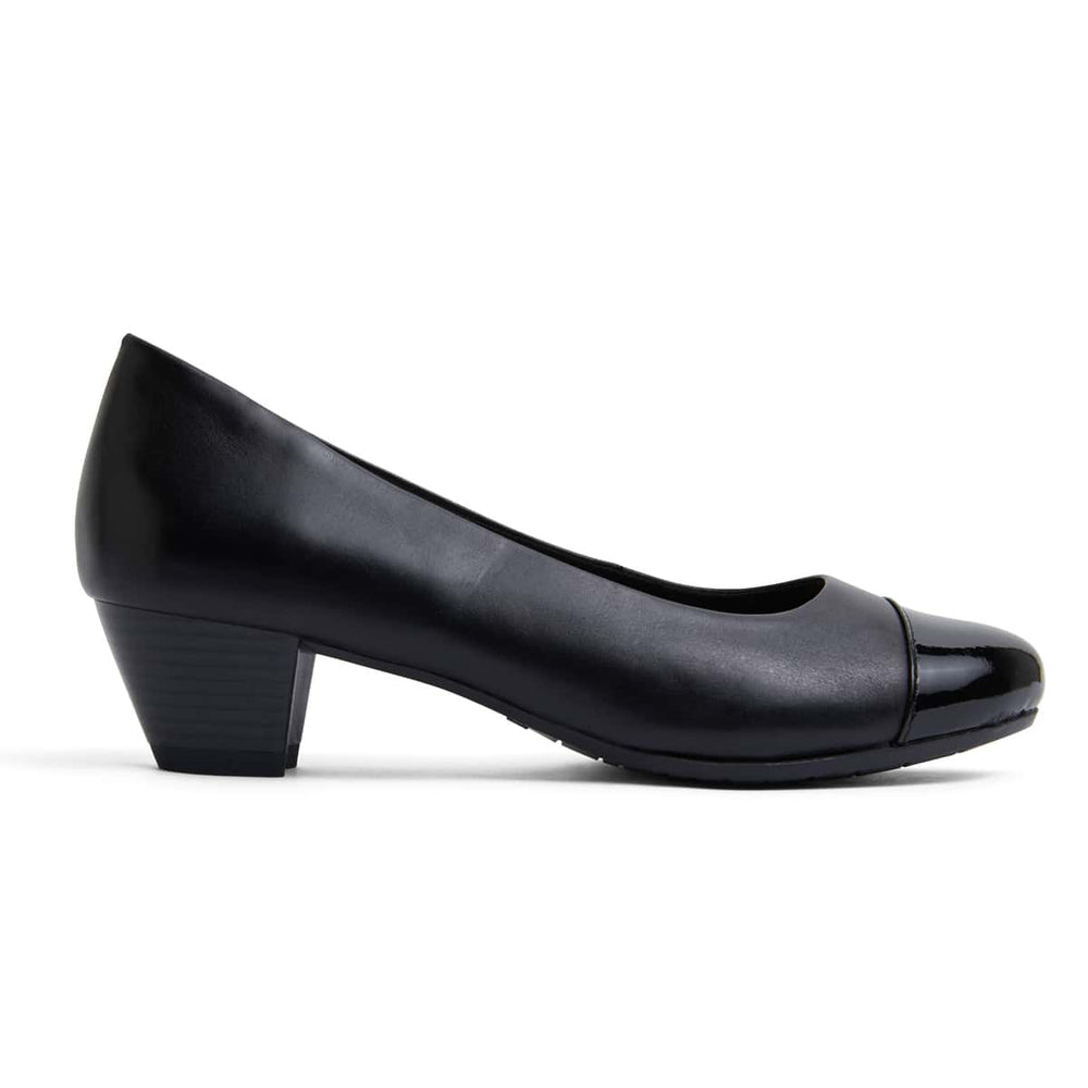 Otis Heel in Black Leather