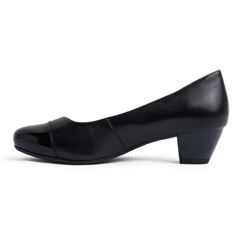 Otis Heel in Black Leather