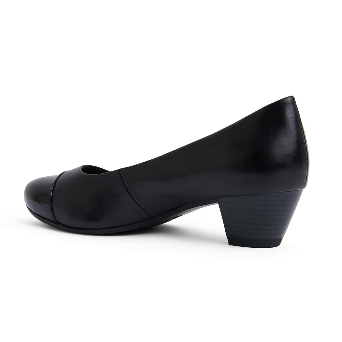 Otis Heel in Black Leather