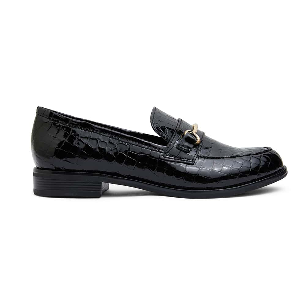 Paragon Loafer in Black Croc Leather | Sandler | Shoe HQ