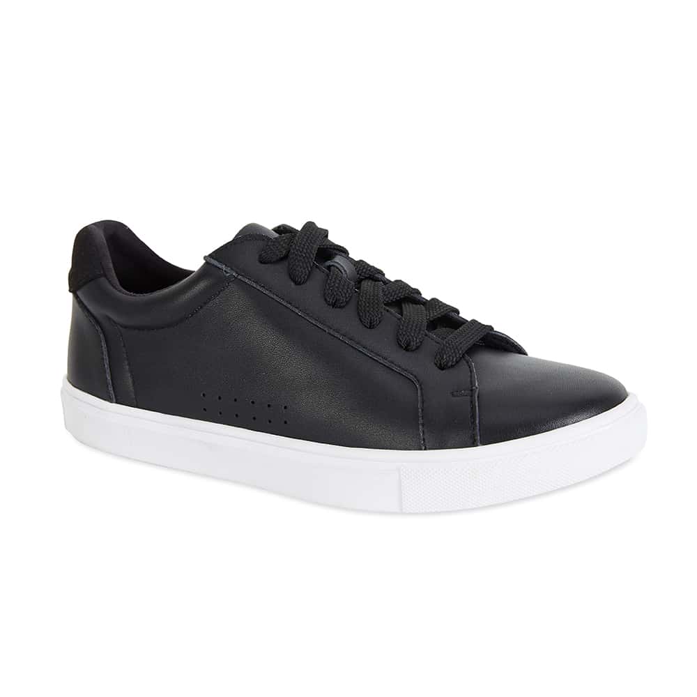 Serena Sneaker in Black Leather | Sandler | Shoe HQ