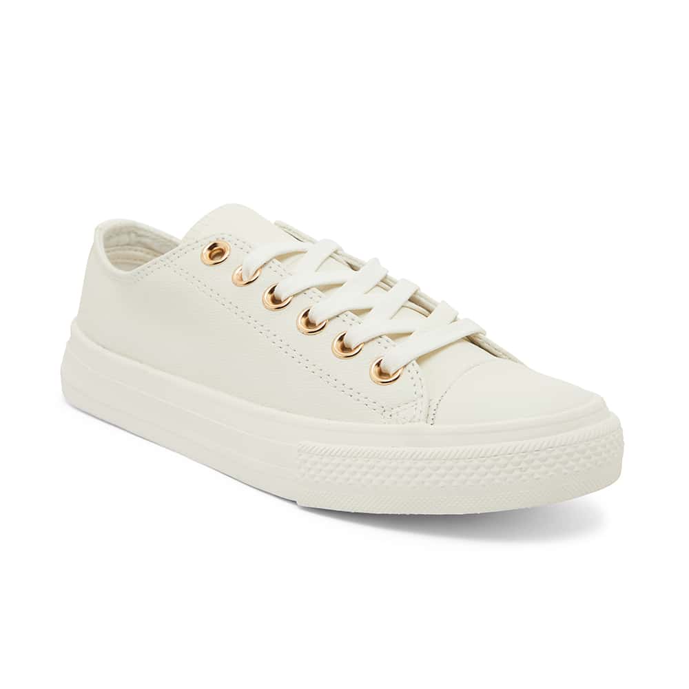 Sheldon Sneaker in White Leather | Sandler | Shoe HQ