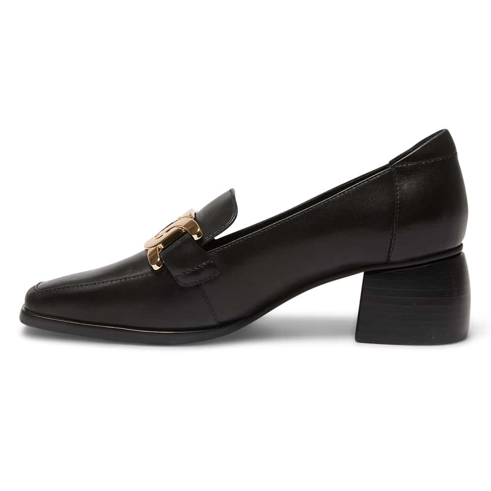 Sophia Loafer in Black Leather