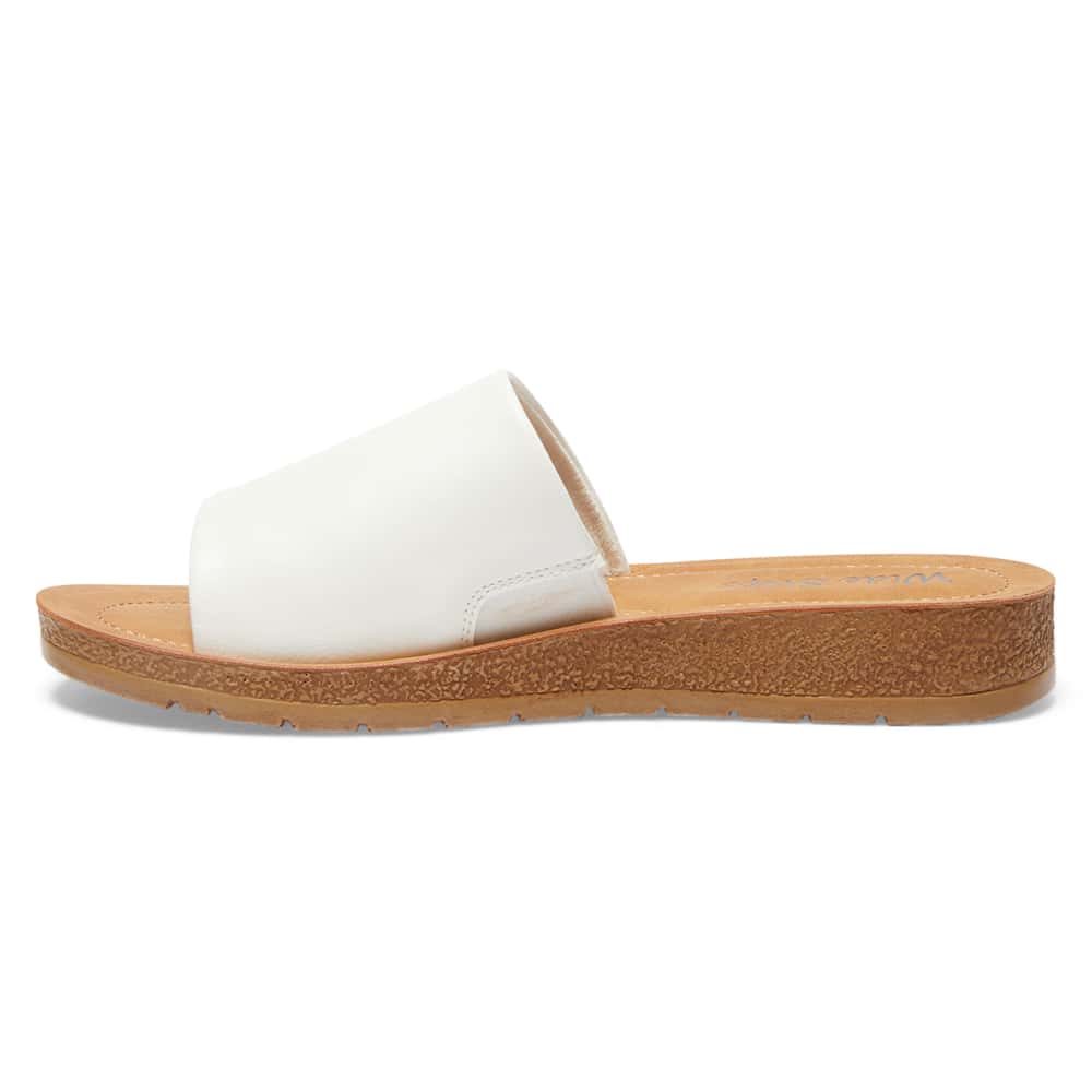 Enid Slide in White Smooth