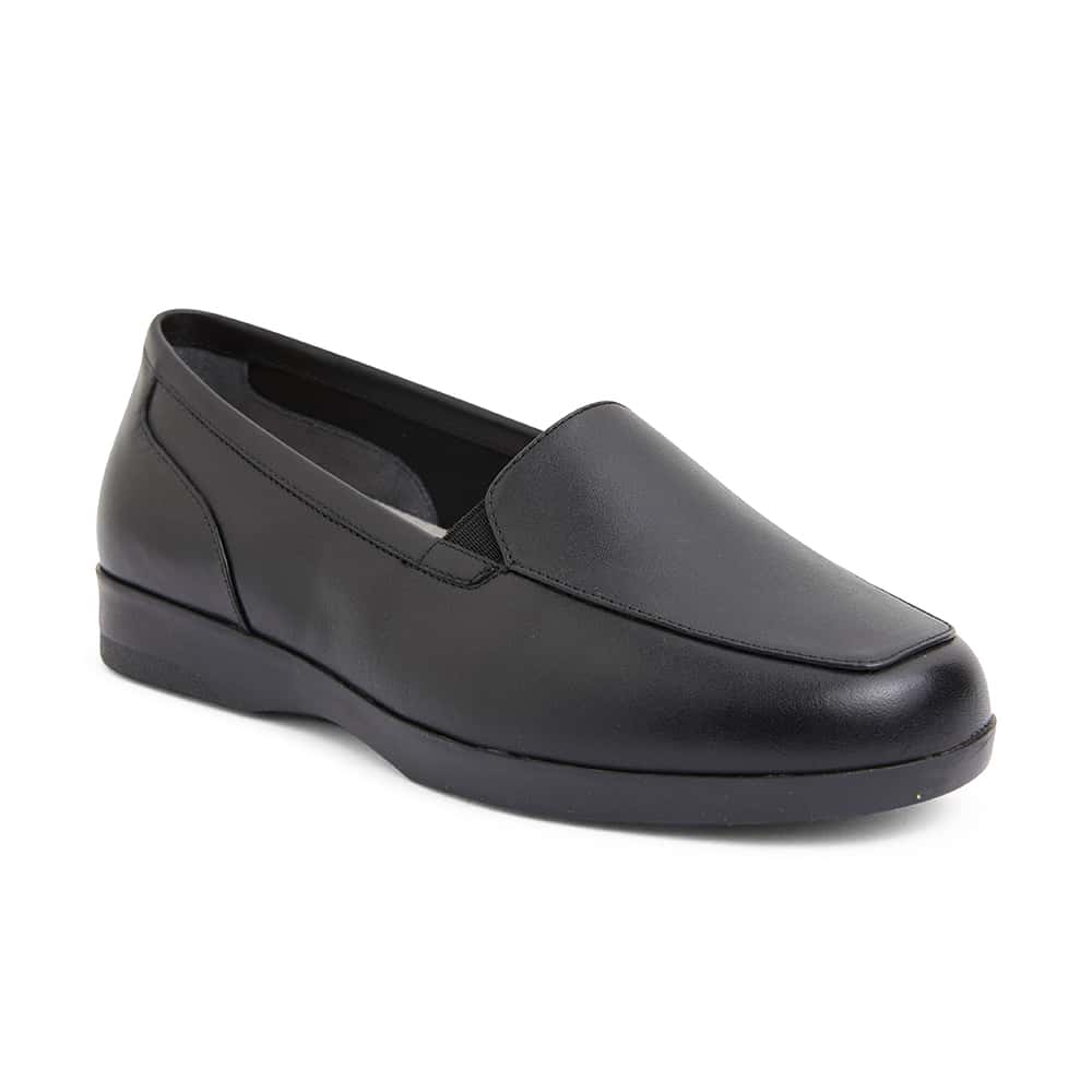 Verse Loafer in Black Leather | Wide Steps | Shoe HQ