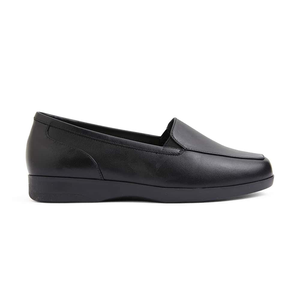Verse Loafer in Black Leather | Wide Steps | Shoe HQ